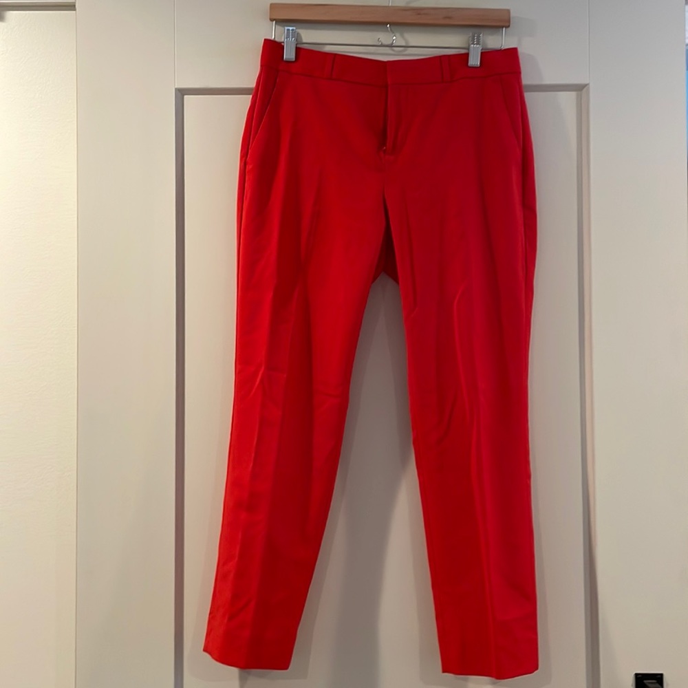 Banana Republic Avery Machine Washable Italian Wool Red Pants